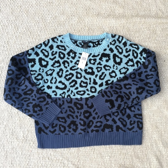Blush & Bloom | NWT Leopard Color Block Sweater - Picture 4 of 10